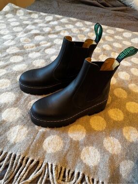 Brand new Solovair Black Greasy Dealer Platform Boot